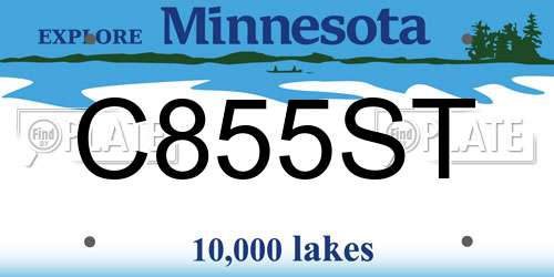 C855ST Minnesota License Plate