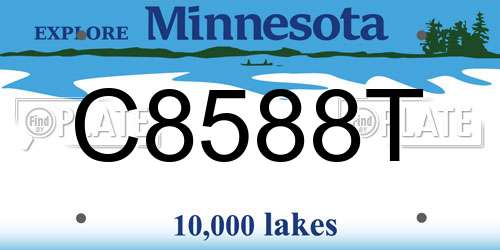 C8588T Minnesota License Plate