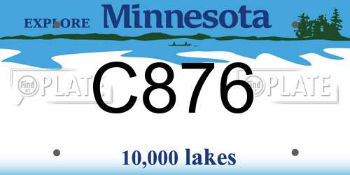 C876 Minnesota License Plate