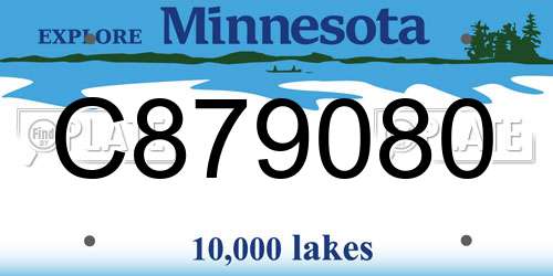 C879080 Minnesota License Plate