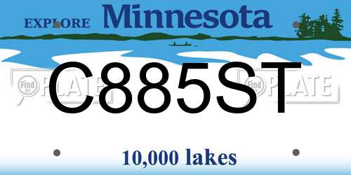 C885ST Minnesota License Plate