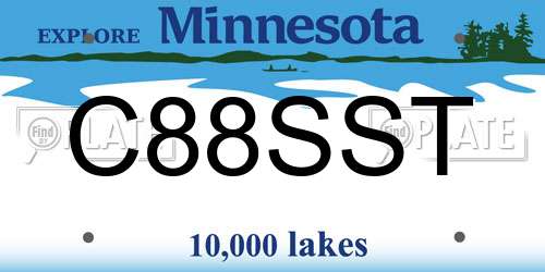 C88SST Minnesota License Plate