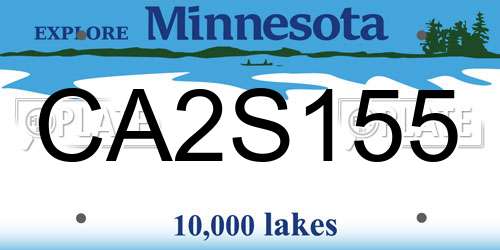 CA2S155 Minnesota License Plate