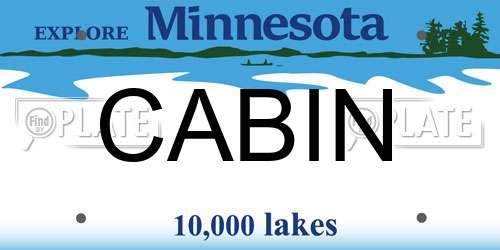 CABIN Minnesota License Plate