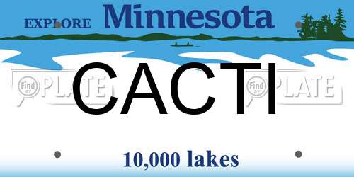CACTI Minnesota License Plate