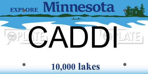 CADDI Minnesota License Plate