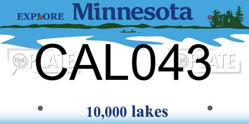 CAL043 Minnesota License Plate