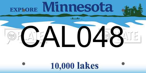 CAL048 Minnesota License Plate