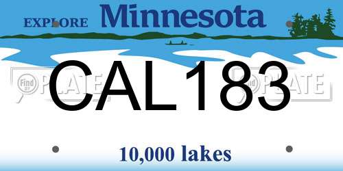 CAL183 Minnesota License Plate