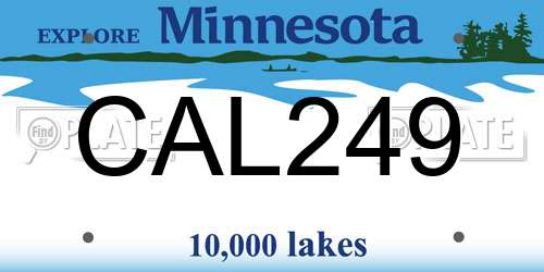 CAL249 Minnesota License Plate