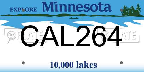 CAL264 Minnesota License Plate