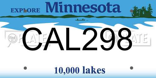 CAL298 Minnesota License Plate