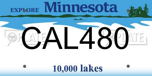 CAL480 Minnesota License Plate