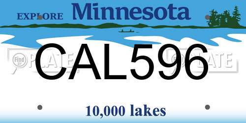 CAL596 Minnesota License Plate