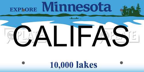 CALIFAS Minnesota License Plate