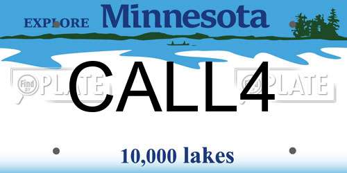 CALL4 Minnesota License Plate