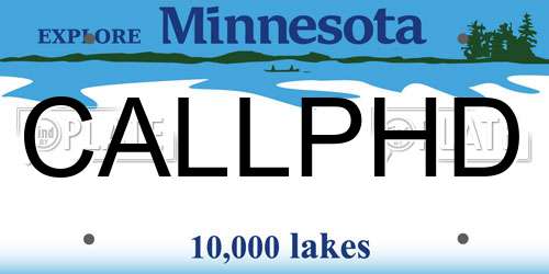 CALLPHD Minnesota License Plate