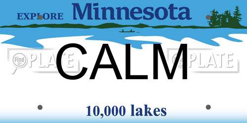 CALM Minnesota License Plate