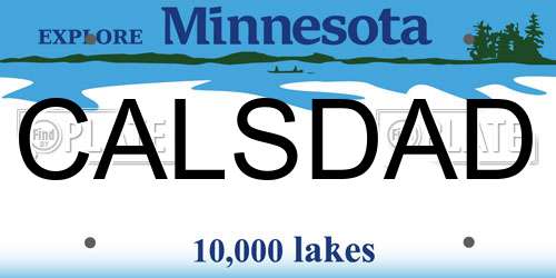 CALSDAD Minnesota License Plate