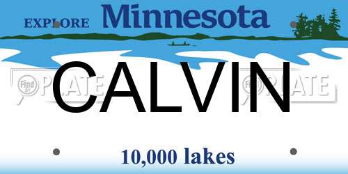 CALVIN Minnesota License Plate
