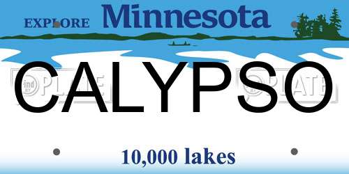 CALYPSO Minnesota License Plate