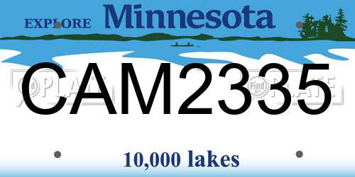 CAM2335 Minnesota License Plate