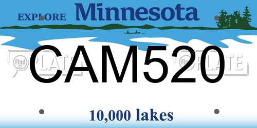 CAM520 Minnesota License Plate