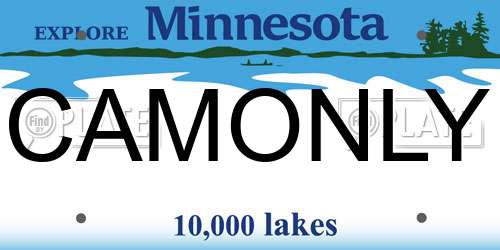 CAMONLY Minnesota License Plate