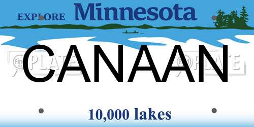 CANAAN Minnesota License Plate