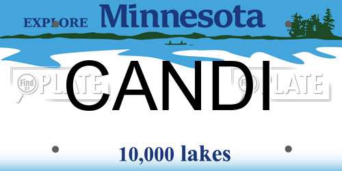 CANDI Minnesota License Plate