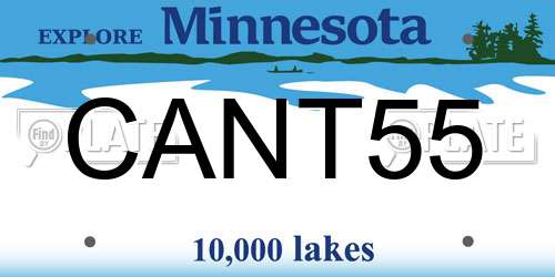 CANT55 Minnesota License Plate