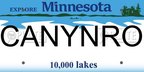 CANYNRO Minnesota License Plate