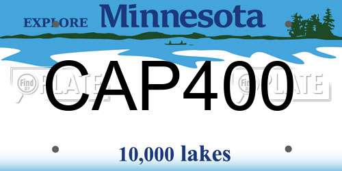 CAP400 Minnesota License Plate