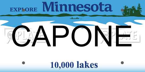 CAPONE Minnesota License Plate