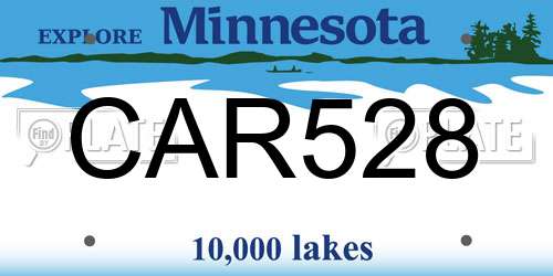 CAR528 Minnesota License Plate