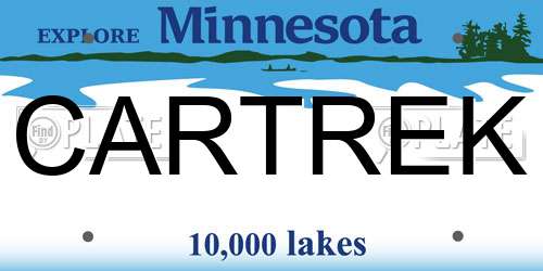 CARTREK Minnesota License Plate