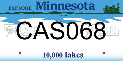 CAS068 Minnesota License Plate