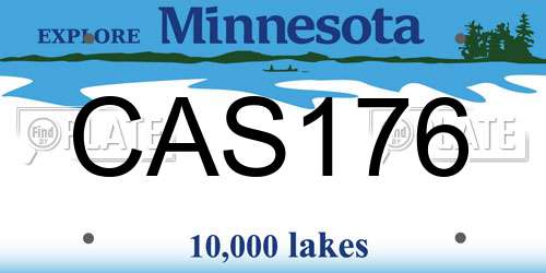 CAS176 Minnesota License Plate