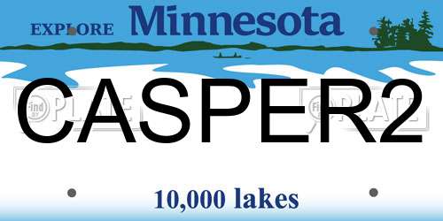 CASPER2 Minnesota License Plate