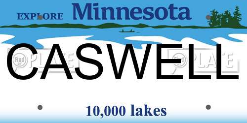 CASWELL Minnesota License Plate