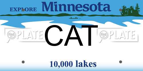 CAT Minnesota License Plate