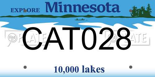 CAT028 Minnesota License Plate