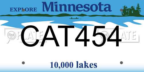 CAT454 Minnesota License Plate
