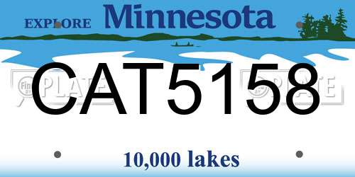 CAT5158 Minnesota License Plate