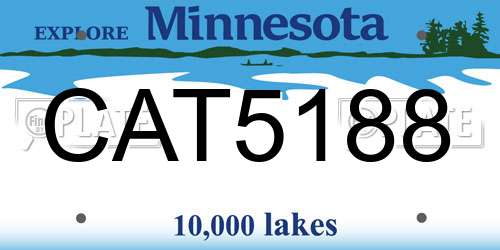 CAT5188 Minnesota License Plate