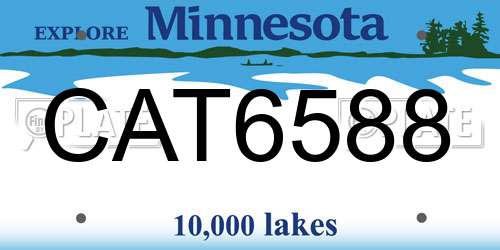 CAT6588 Minnesota License Plate