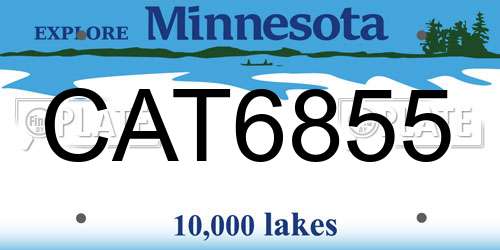CAT6855 Minnesota License Plate
