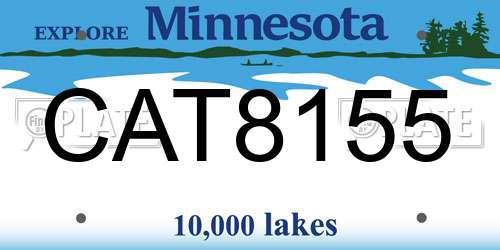 CAT8155 Minnesota License Plate