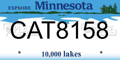CAT8158 Minnesota License Plate