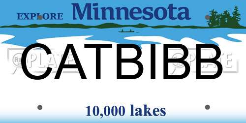 CATBIBB Minnesota License Plate